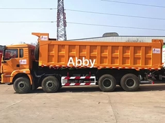 Vijf sets Shacman dumptrucks zijn klaar en verscheept, geprinte logo voor de klant.